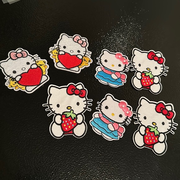 Hello Kitty Accessories - NEW Hello Kitty Iron On Embroidered Patch Patches Bundle Of 7